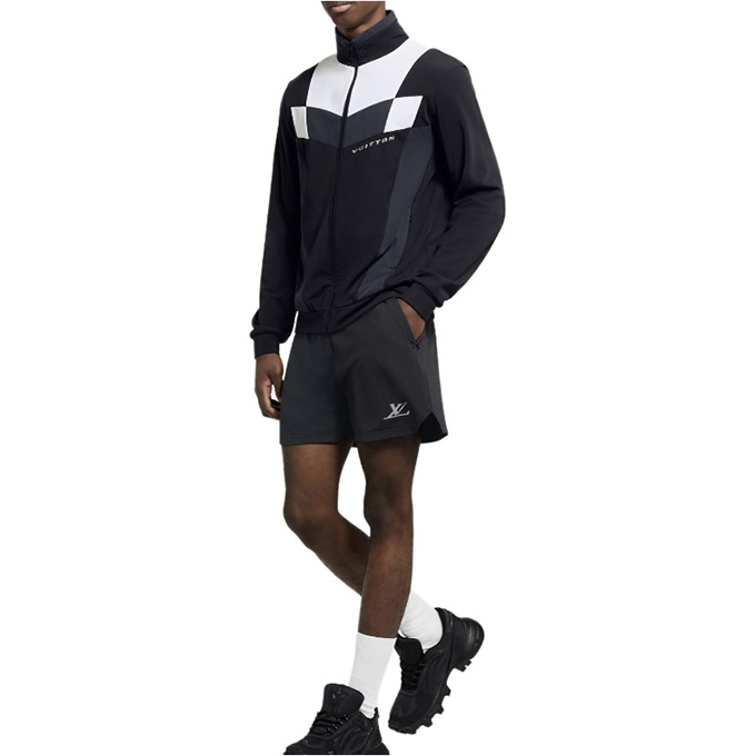lv louis vuitton double-layer athletic shorts